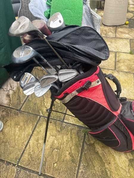 Golf clubs and bag